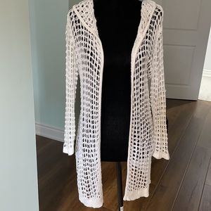 Cotton mesh cardi